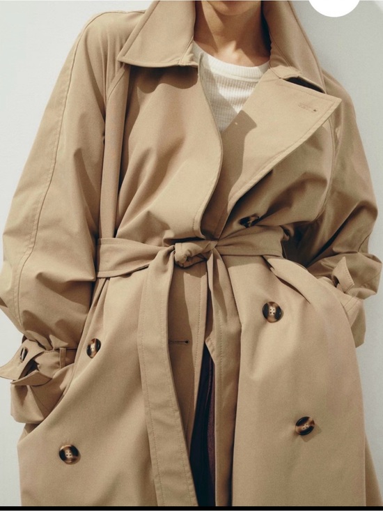 H&M Jackets & Blazers - H&M Tan Double Breasted Belted Trench Coat | L